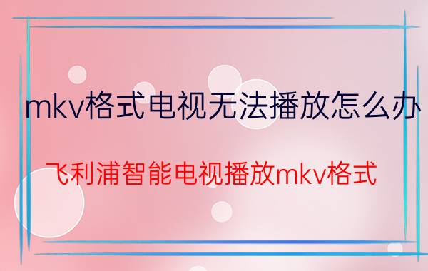 mkv格式电视无法播放怎么办 飞利浦智能电视播放mkv格式？